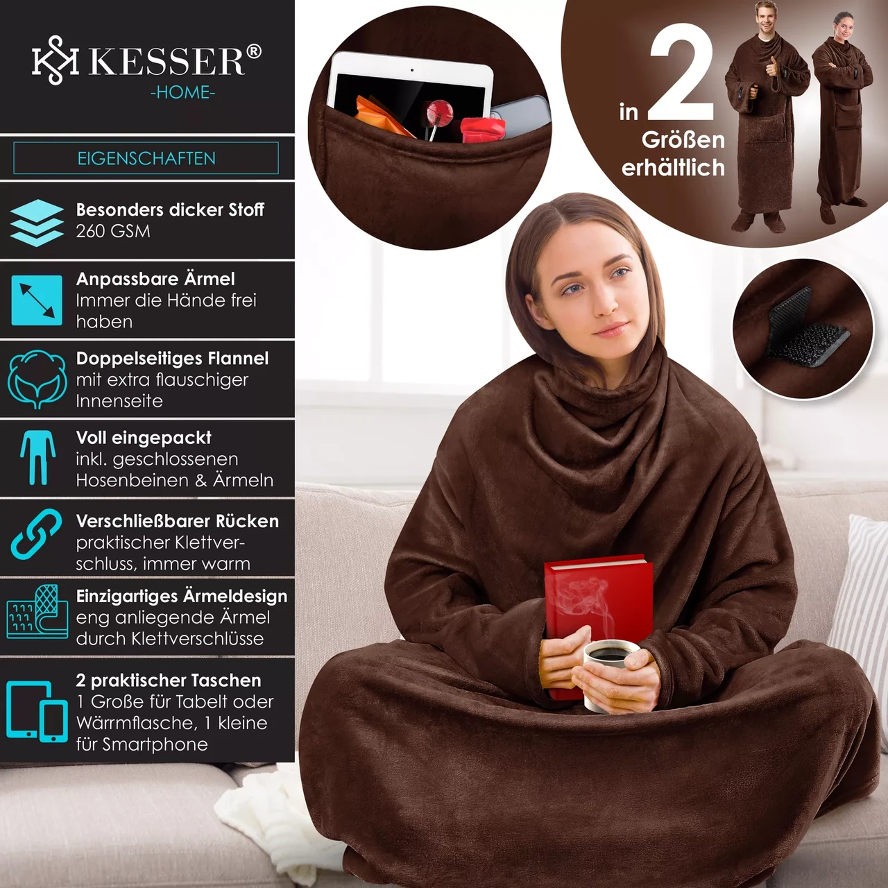 Ковдра-плед KESSER 200x140 см (225262457139br-200x140) - фото 7 Ковдра-плед KESSER 200x140 см (225262457139br-200x140) - фото 7