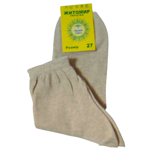 Шкарпетки лляні Житосвіт р. 40-43 Бежевий (1850251082)