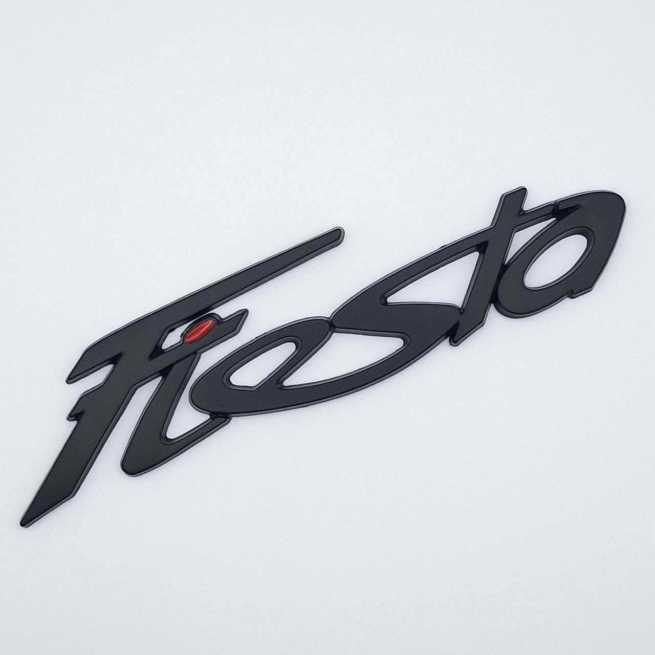 Эмблема надпись Fiesta Ford металл 14х3 см Черный матовый (2549744039)