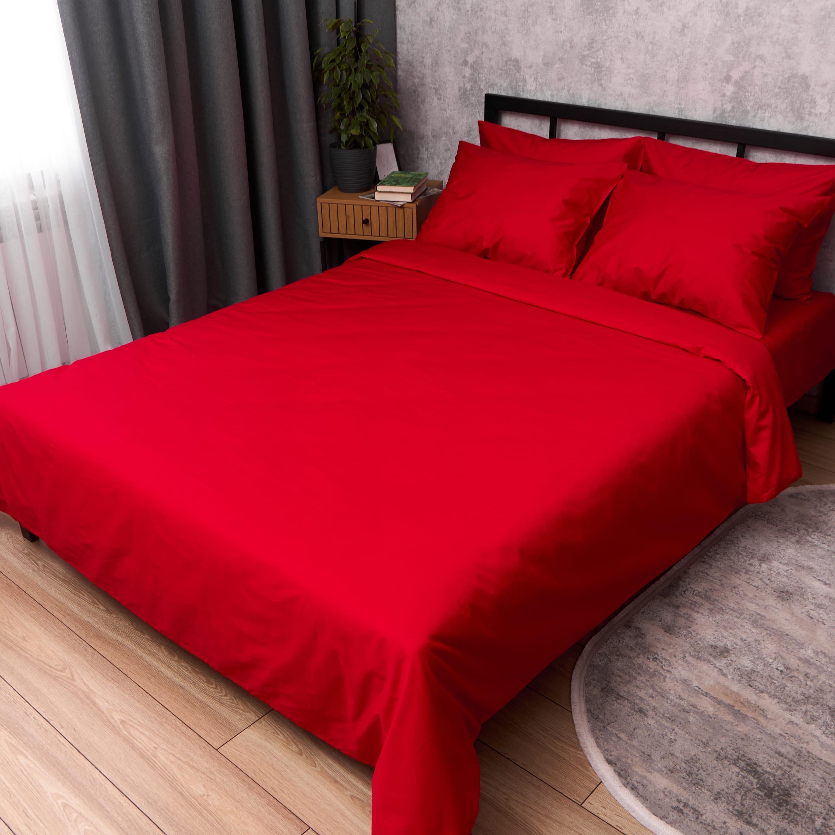 Комплект постельного белья Moon&Star Сатин Premium King Size 220x240 см наволочки 2 шт. 70х70 см Red Velvet (MS-820016767)