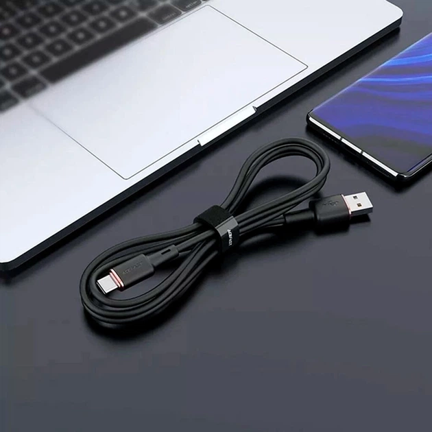 Кабель ACEFAST C2-02 USB to iP 2.4A 1,2 мм silicone zinc connectors Black (KST-AFC2-02B) - фото 3