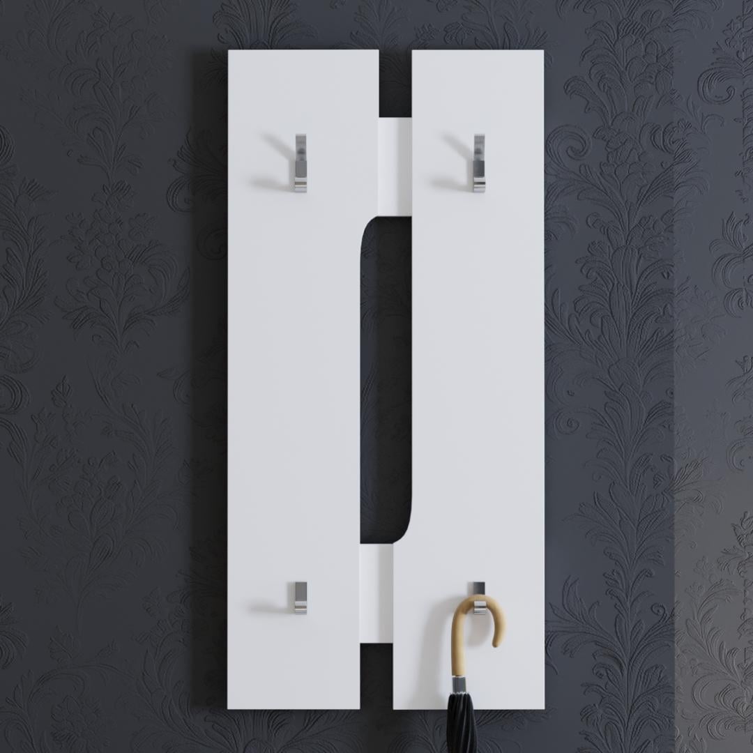 Вешалка настенная Бостон Кс-28 49х100 см Белый (01695)