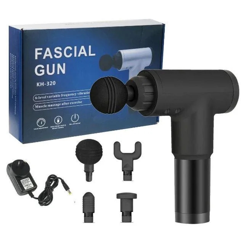 Массажер ручной мышечный для тела Fascial Gun KH-320 Черный