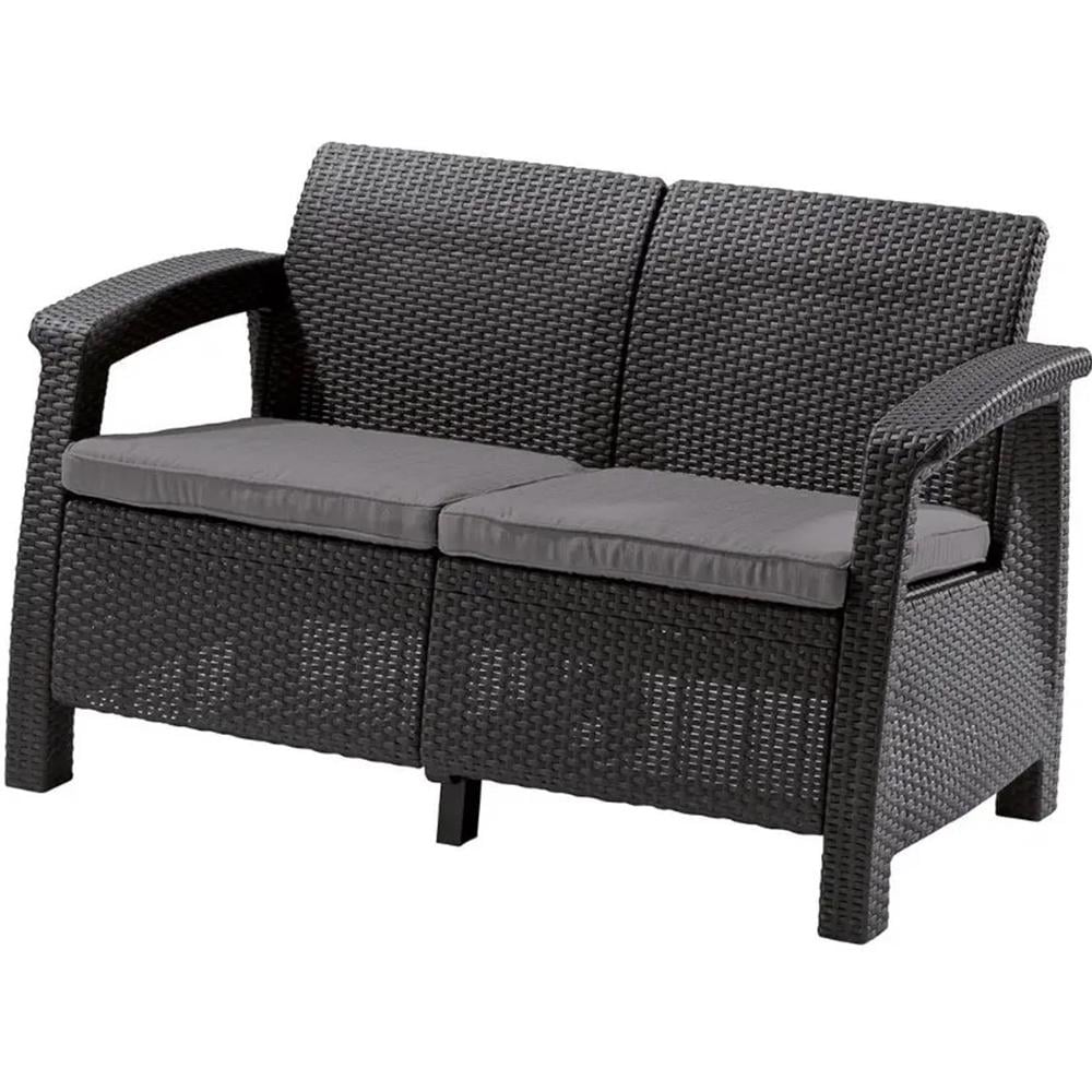 Диван садовий Keter Corfu II Love Seat Графітовий (258973)