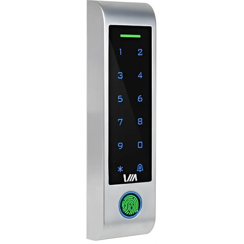Контролер для дверей автономний із зчитувачем Via Security VTA-12KFM/E+M WF RFID EM-Marine MIFARE IP66 Wi-Fi Сірий (621428)