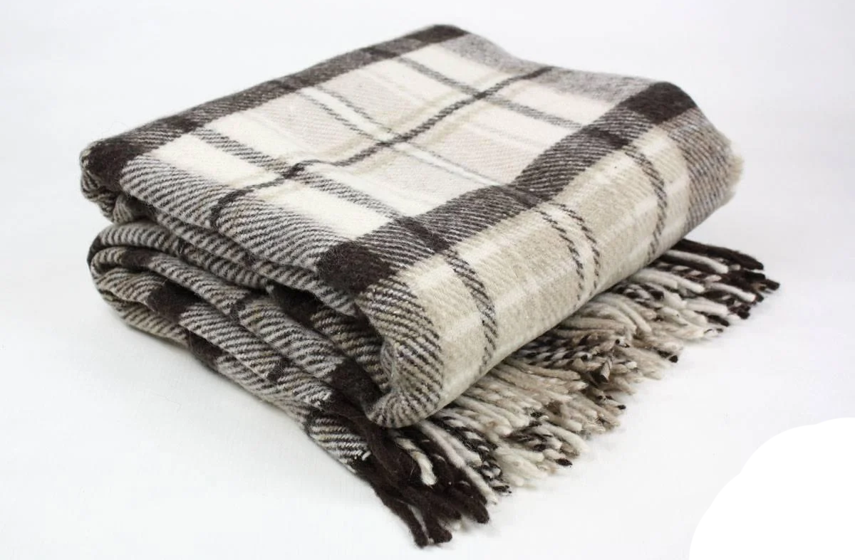 Плед 0001 170х210 см Коричневий/Білий