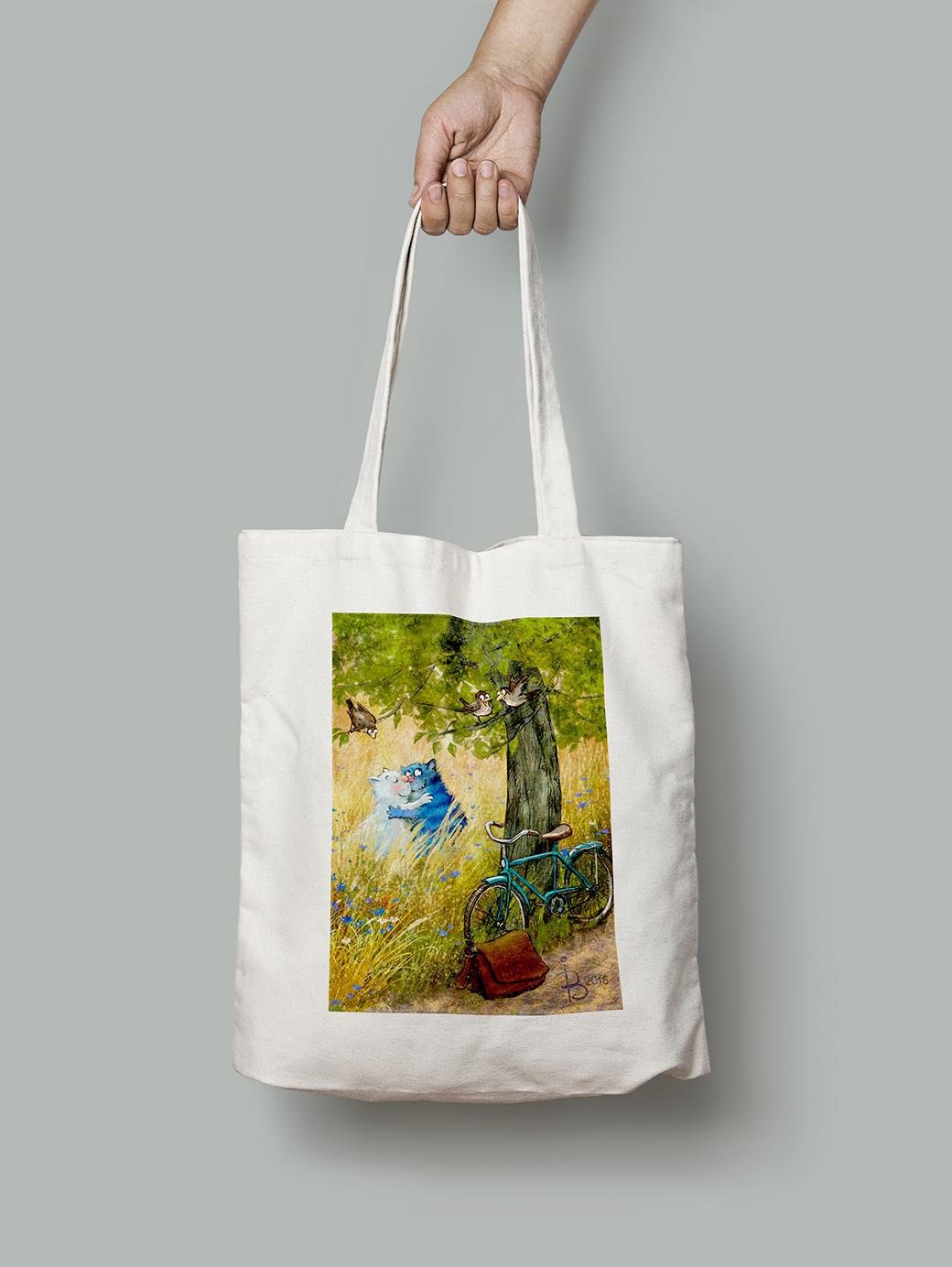 Эко-сумка В чистом поле васильки... шопер (rinaz_20162225031_Bag)