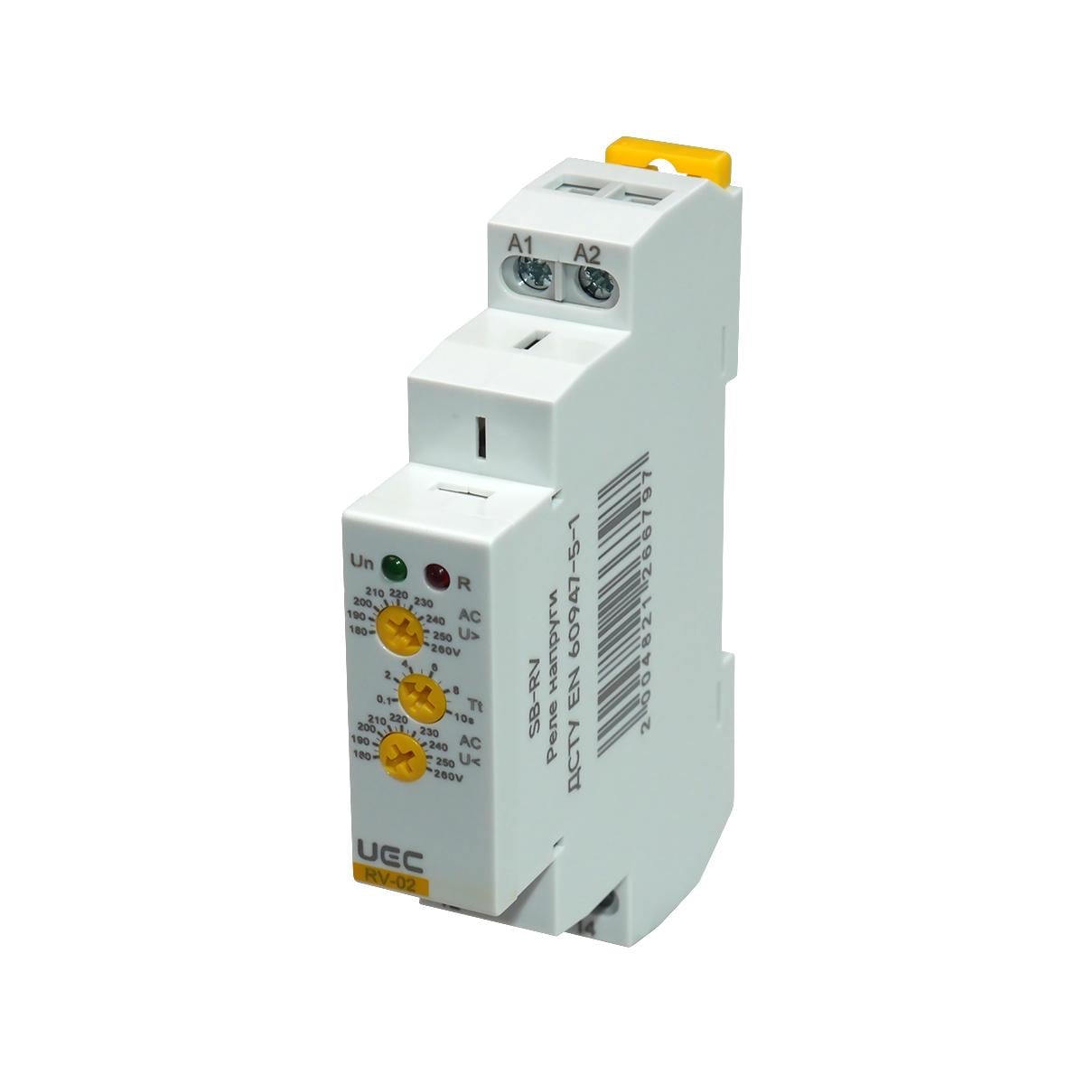 Реле напряжения UEC RV-02/A220 однофазное 10А 230V AC (SB-RV-02-A220)