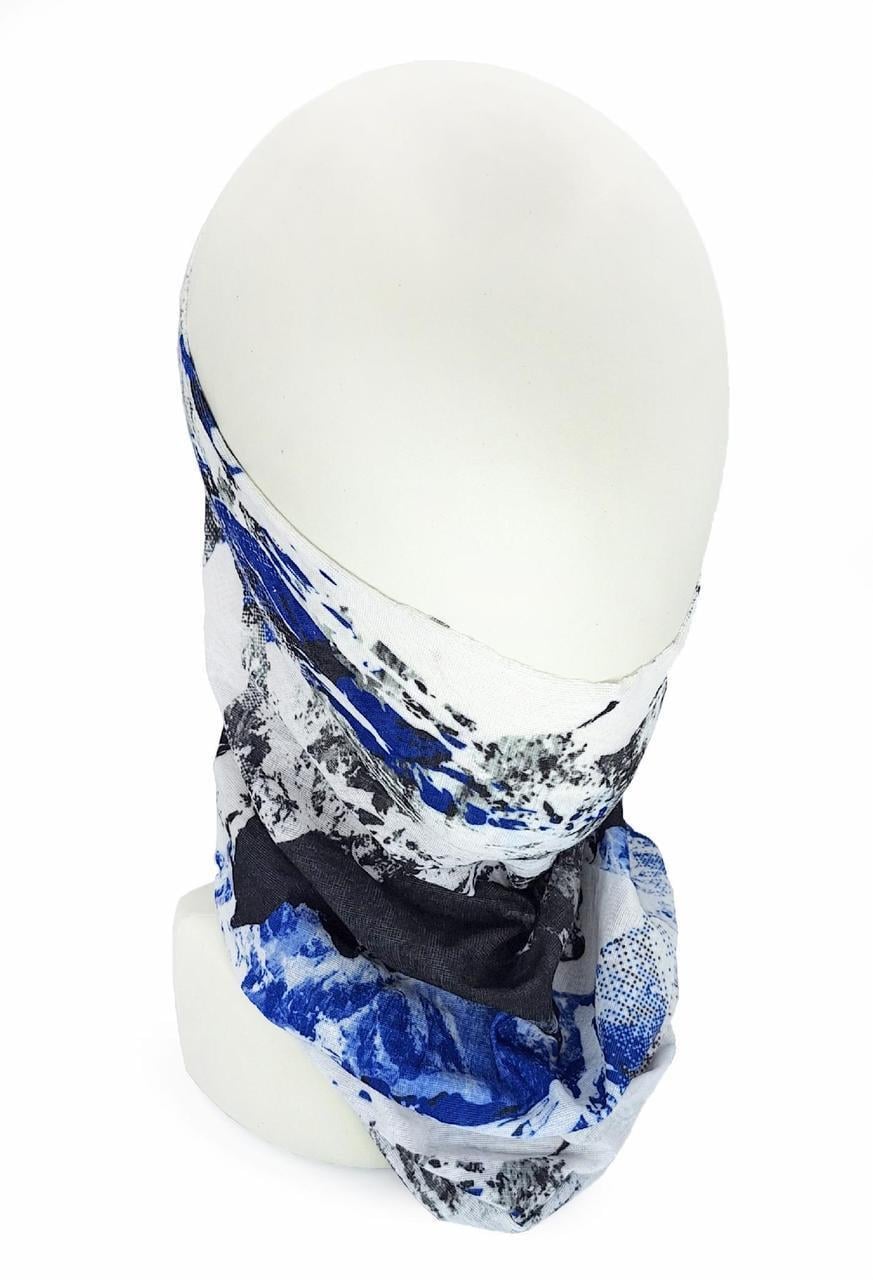 Баф для велосипеда Горы 23х46 см Сине-черный с белым (G0001026)