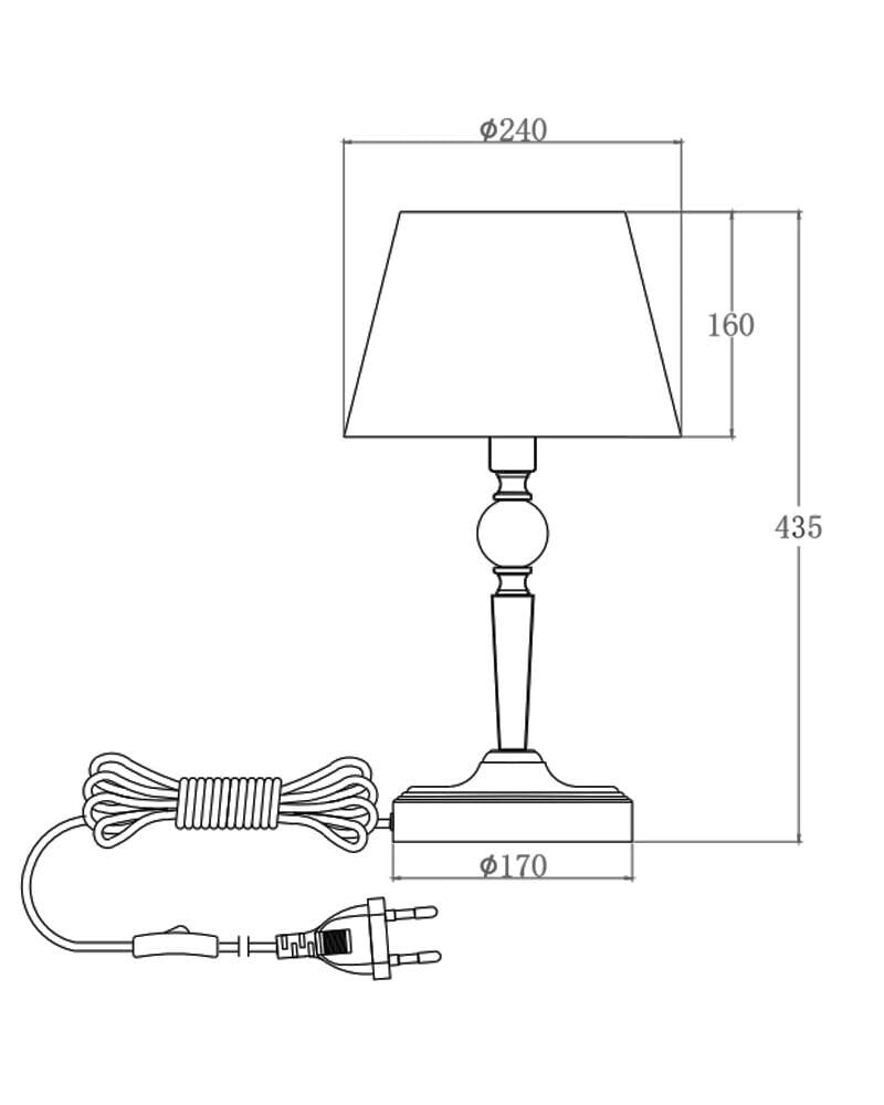 Настільна лампа Edlin PL321168T-1 Natano E14 1x12W IP20 Хром (28107545) - фото 2