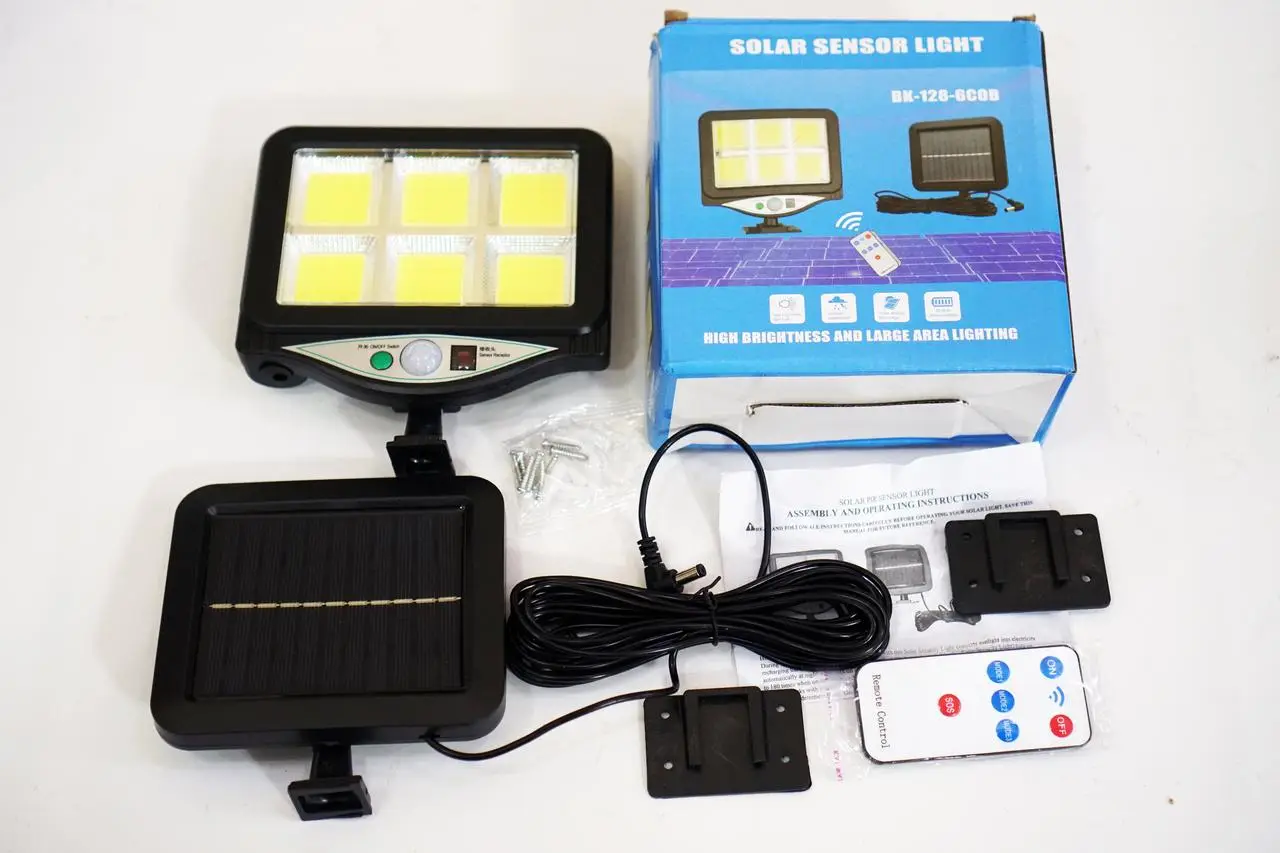 Ліхтар вуличний BK-128-6COB на сонячній батареї з пультом (21900451) - фото 12 Ліхтар вуличний BK-128-6COB на сонячній батареї з пультом (21900451) - фото 12