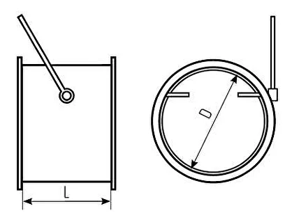 Клапан зворотний d150 мм (1811-3) - фото 2 Клапан зворотний d150 мм (1811-3) - фото 2
