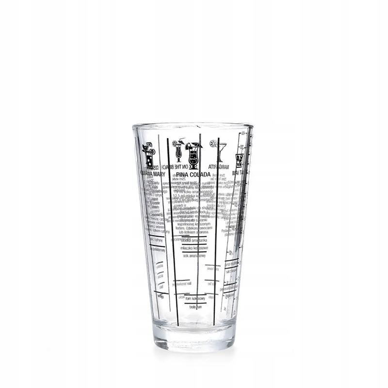 Шейкер для коктейлів Lesko KM-40G скляний 400 мл Gold (2662091741) - фото 3