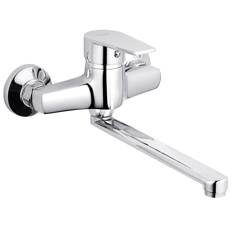 Смеситель для кухни Kroner KRP Oker С040 CV031473 настенный однорычажный Хром (176117)