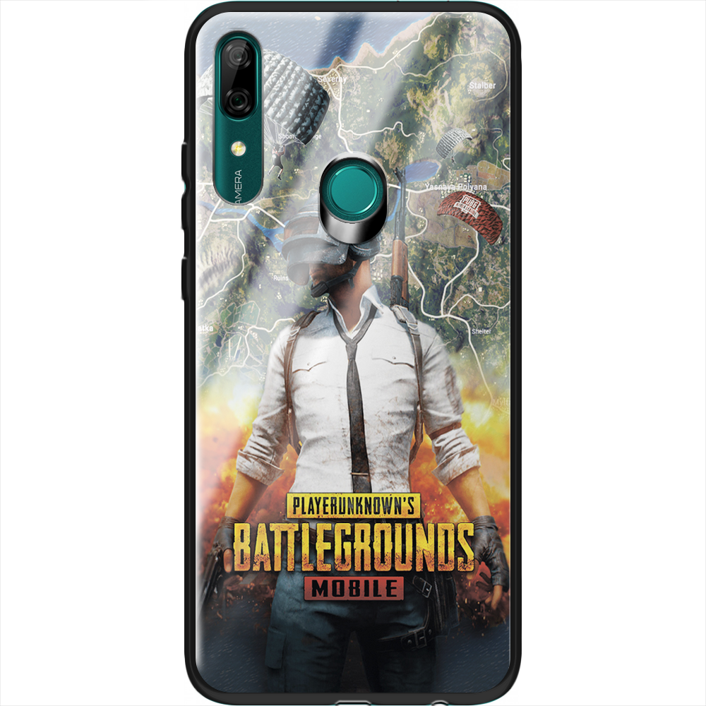 Чехол Boxface Huawei P Smart Z PUBG Mobile Черный силикон со стеклом (37381-up2309-37725)