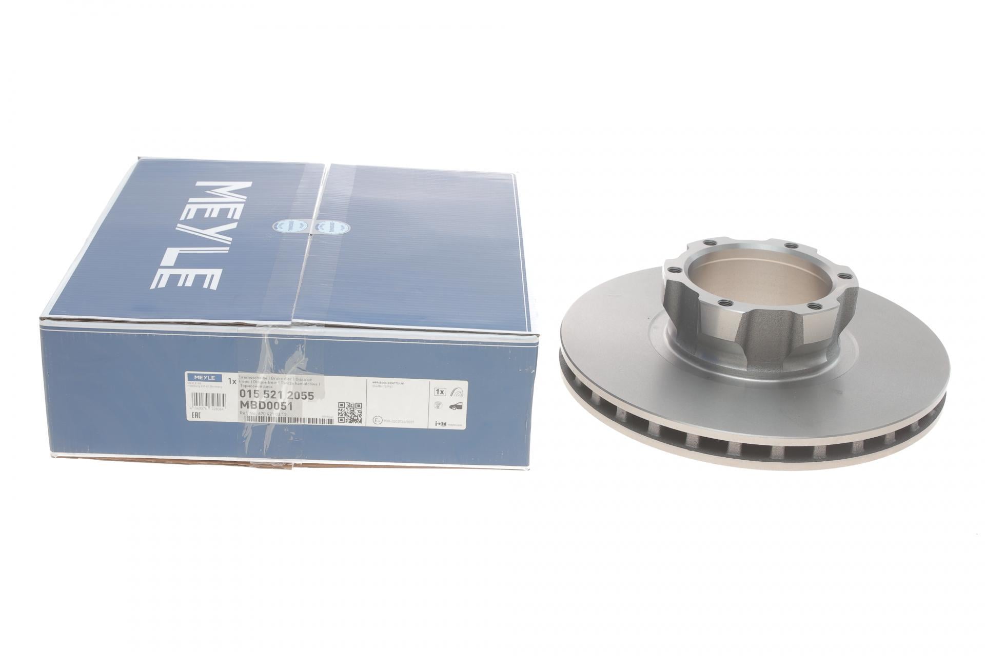 Диск тормозной передний Meyle для Mercedes Vario 17,5" 324x30 мм (015 521 2055)