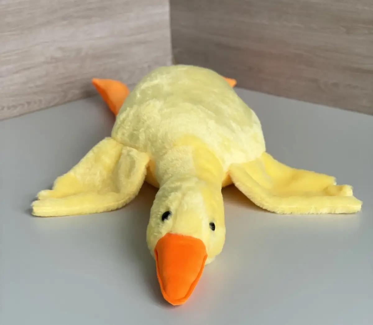 Мягкая игрушка плюшевая Гусь лежачий трансформер для детей и взрослых 3в1 90 см (1835642555) - фото 3