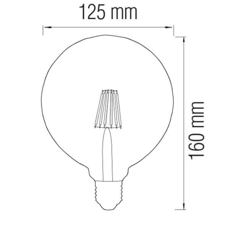 Лампа светодиодная (ретро) Horoz Electric RUSTIC TWIST-6 6W Filament led 2200К E27 - фото 3