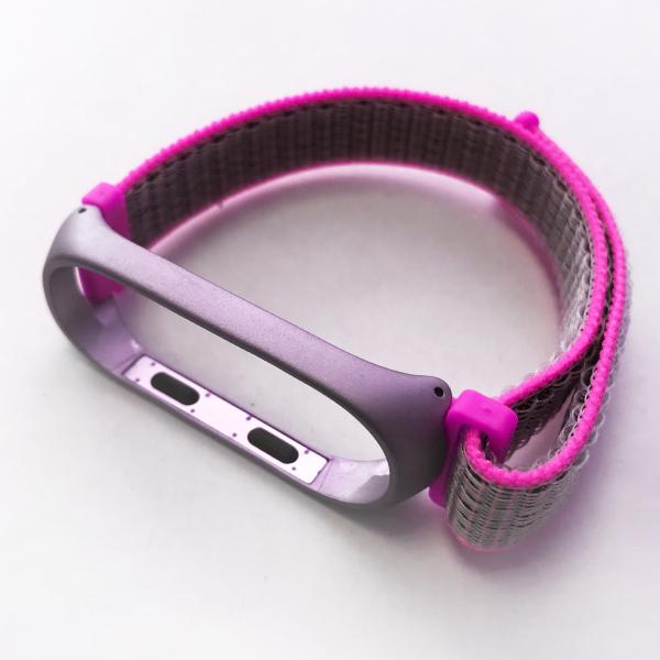Ремешок для фитнес браслета Xiaomi Mi Band 3 4 Nylon Sport Pink