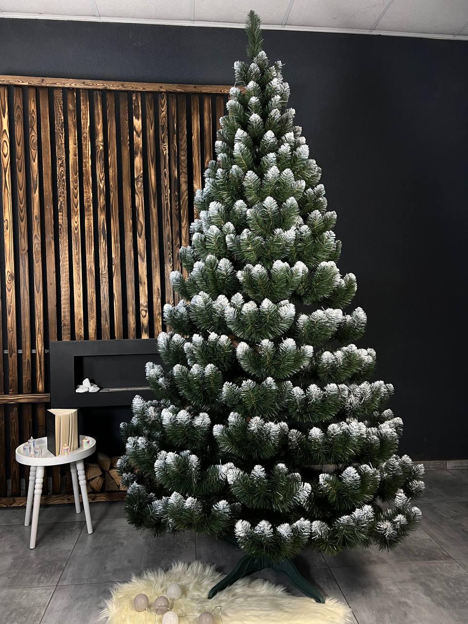 Искусственная елка Снежная королева с белыми кончиками 2,5 м Зеленый (YA678267) - фото 1
