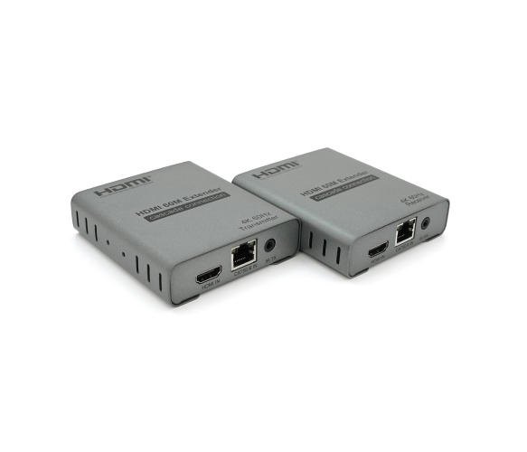 Подовжувач HDMI сигналу VOLTRONIC по кабелю UTP 120 м Cat.5e/Cat.6 Grey (YT-SCPE HDM-120m4K60HZ)