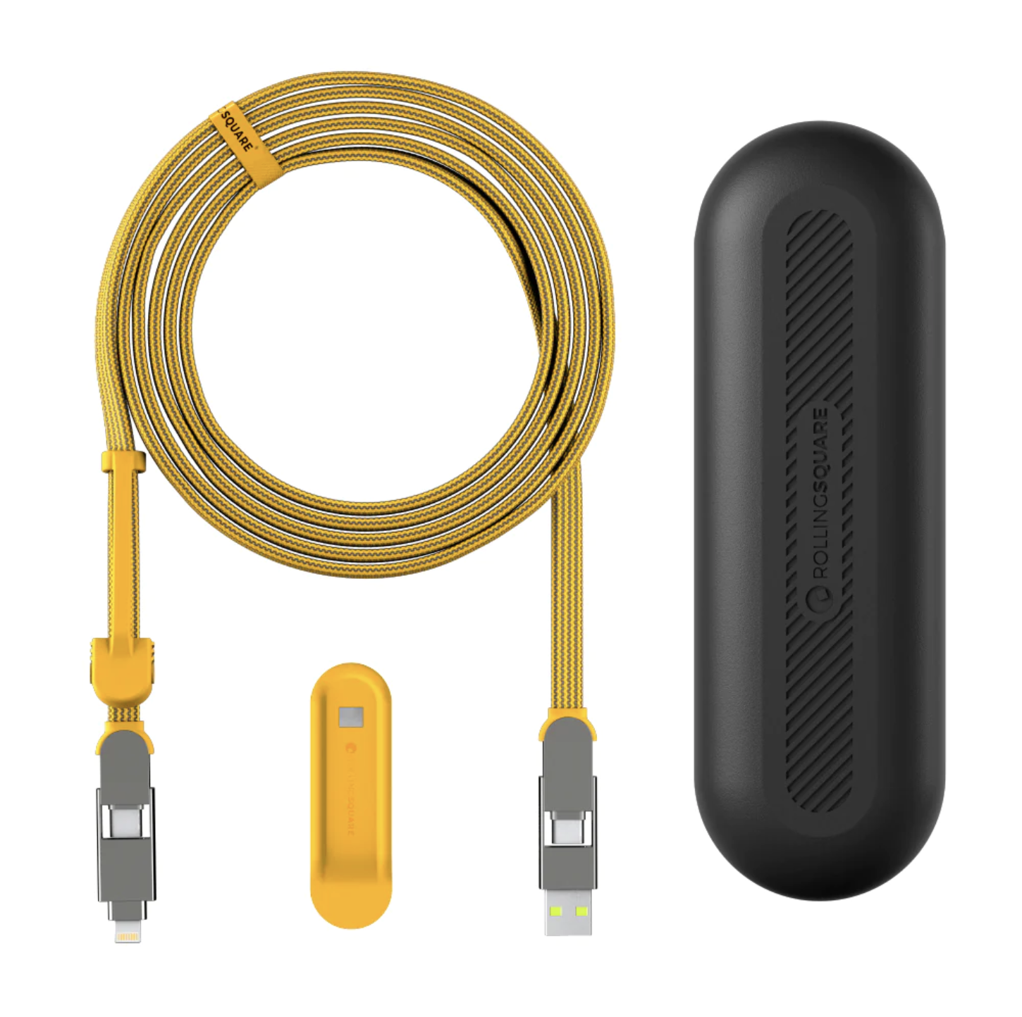 Кабель Rolling Square inCharge XL Summit Yellow 6в1 USB-C/Lightning для быстрой зарядки 100 W 3 м Summit Yellow