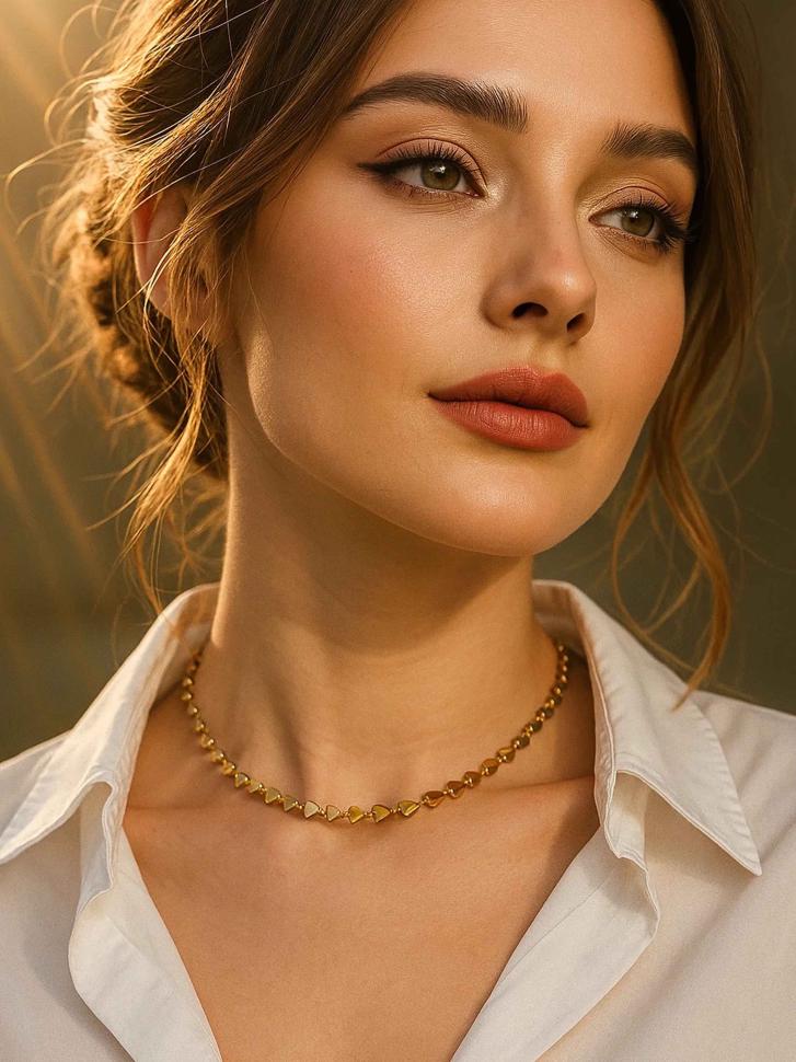 Чокер LeBijou из сердечек гематита (5618)