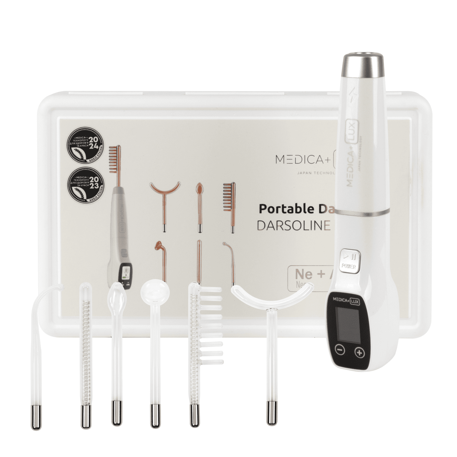 Аппарат Дарсонваль MEDICA+ Lux Darsoline 8.0 6 насадок (51003)
