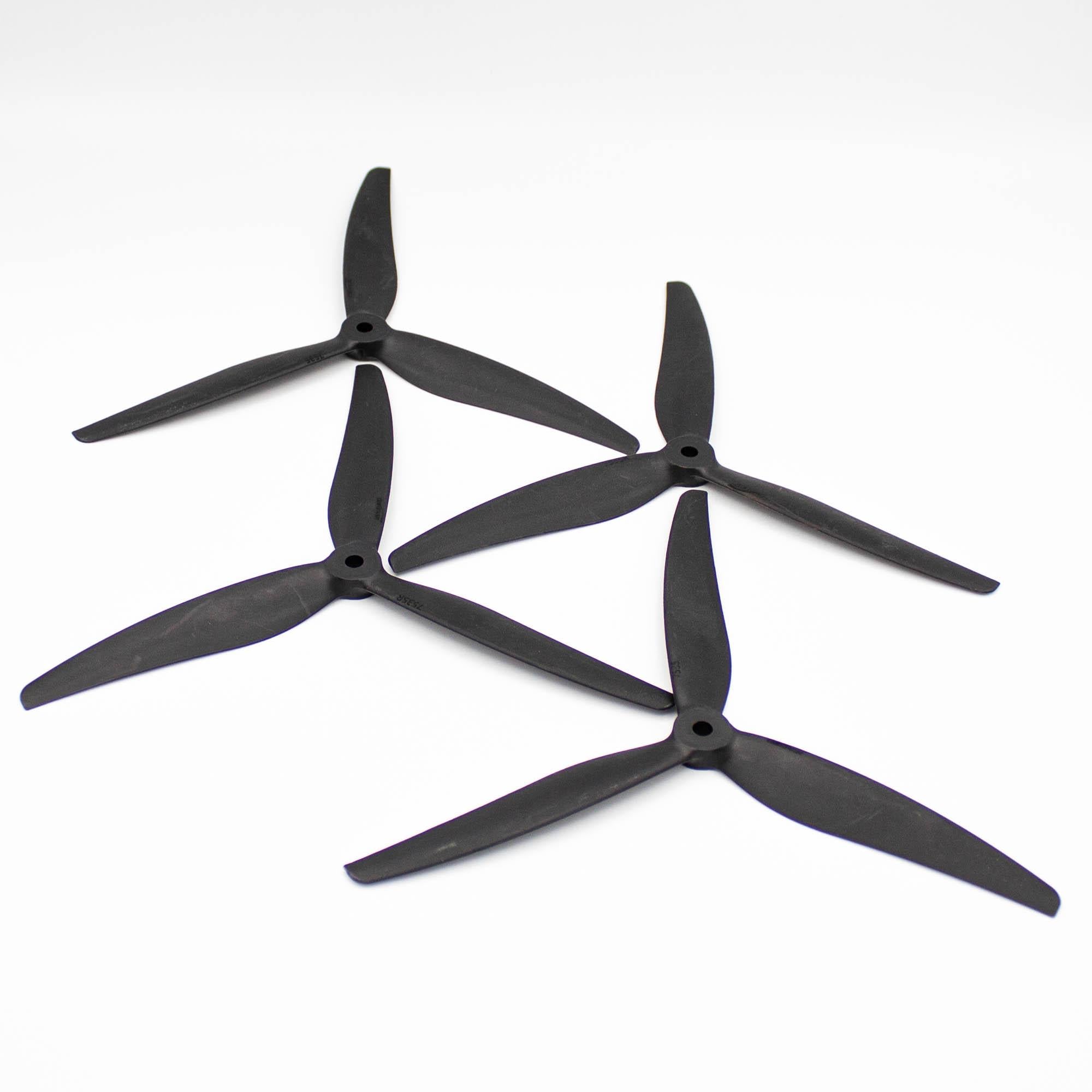 Пропеллеры для дрона Gemfan 8040-3 8x4x3 2xCW/2xCCW 3-лопастные 8" Черный (32751124)