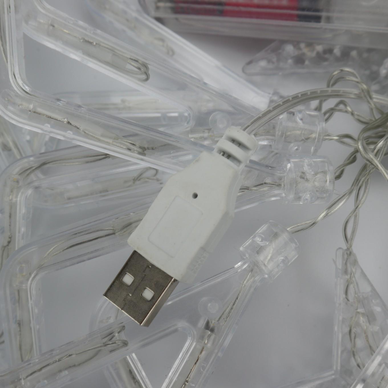 Гирлянда-штора Звезды на барейках и USB Xmas 3х1 м Теплый желтый (4507311) - фото 6