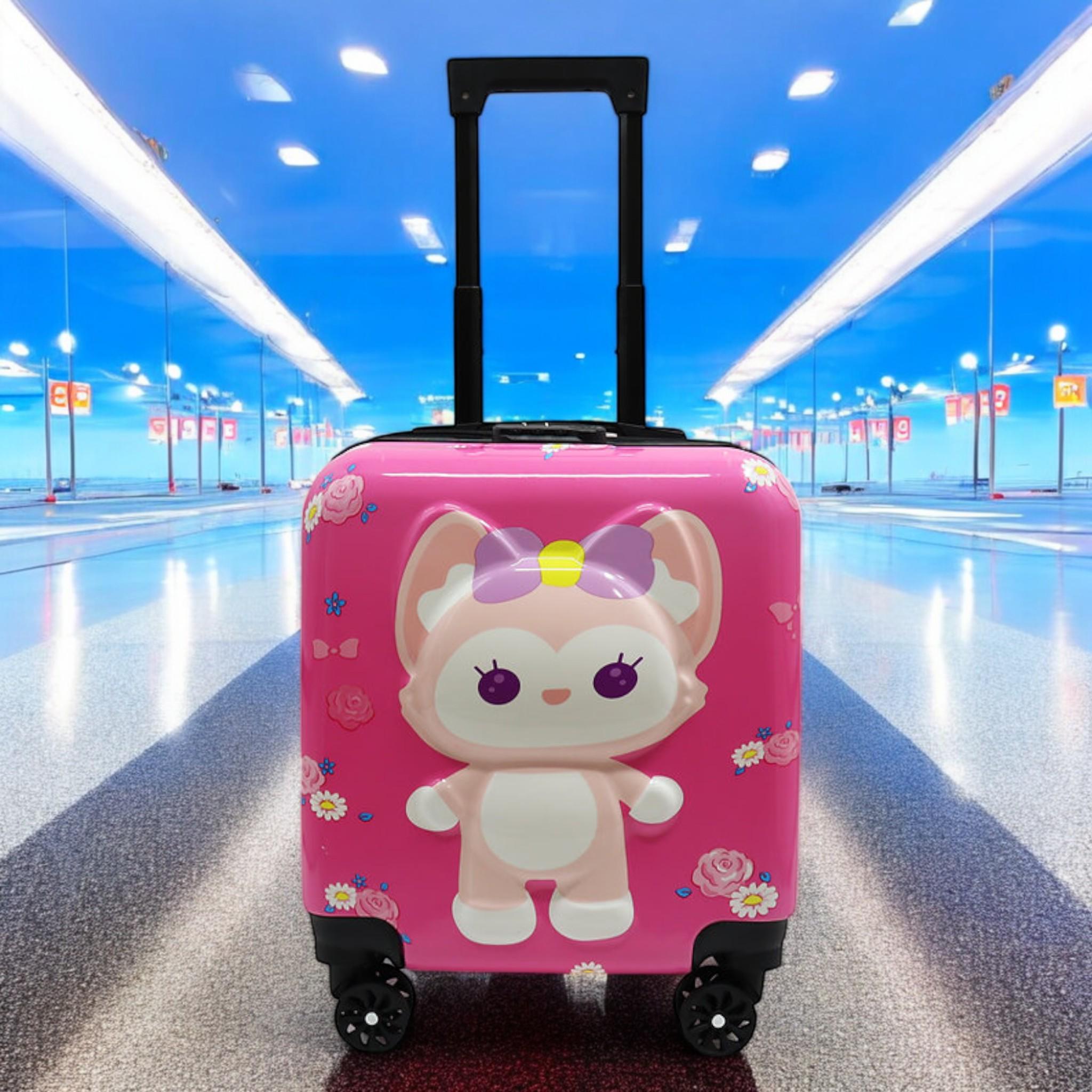 Валіза дитяча H&H Cat with a Bow ABS-пластик на 4 коліщатках з кодовим замком 35 л (S_D-10) - фото 2 Валіза дитяча H&H Cat with a Bow ABS-пластик на 4 коліщатках з кодовим замком 35 л (S_D-10) - фото 2