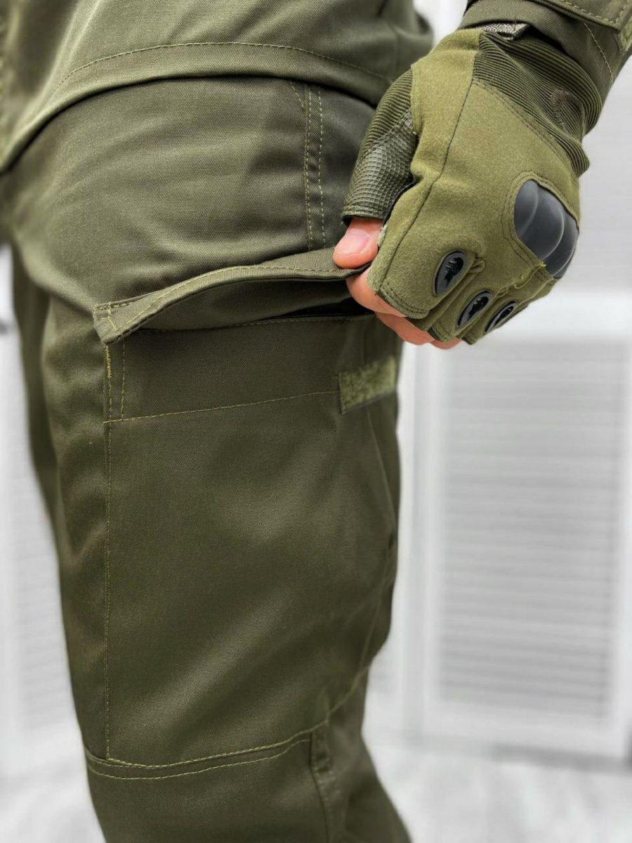 Костюм куртка + штани L Хакі - фото 5