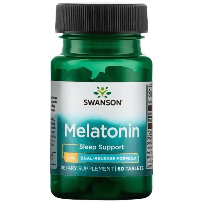 Добавка Swanson Dual-Release Melatonin 3 мг 60 таблеток (SWU114) Добавка Swanson Dual-Release Melatonin 3 мг 60 таблеток (SWU114)