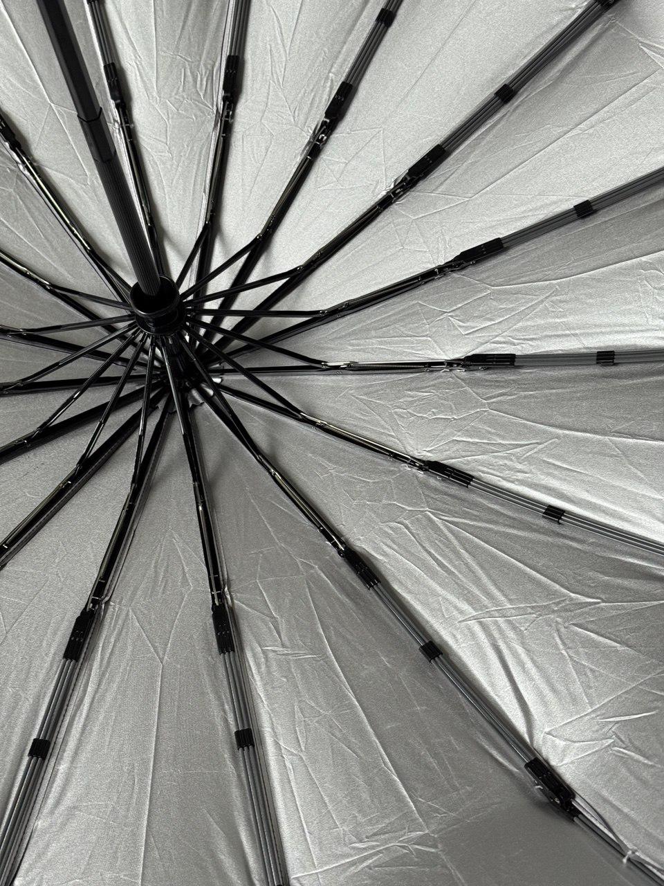 Парасолька-автомат Toprain Umbrella однотонна 16 спиць зі сріблом під куполом Пудровий (4016/11) - фото 6 Парасолька-автомат Toprain Umbrella однотонна 16 спиць зі сріблом під куполом Пудровий (4016/11) - фото 6