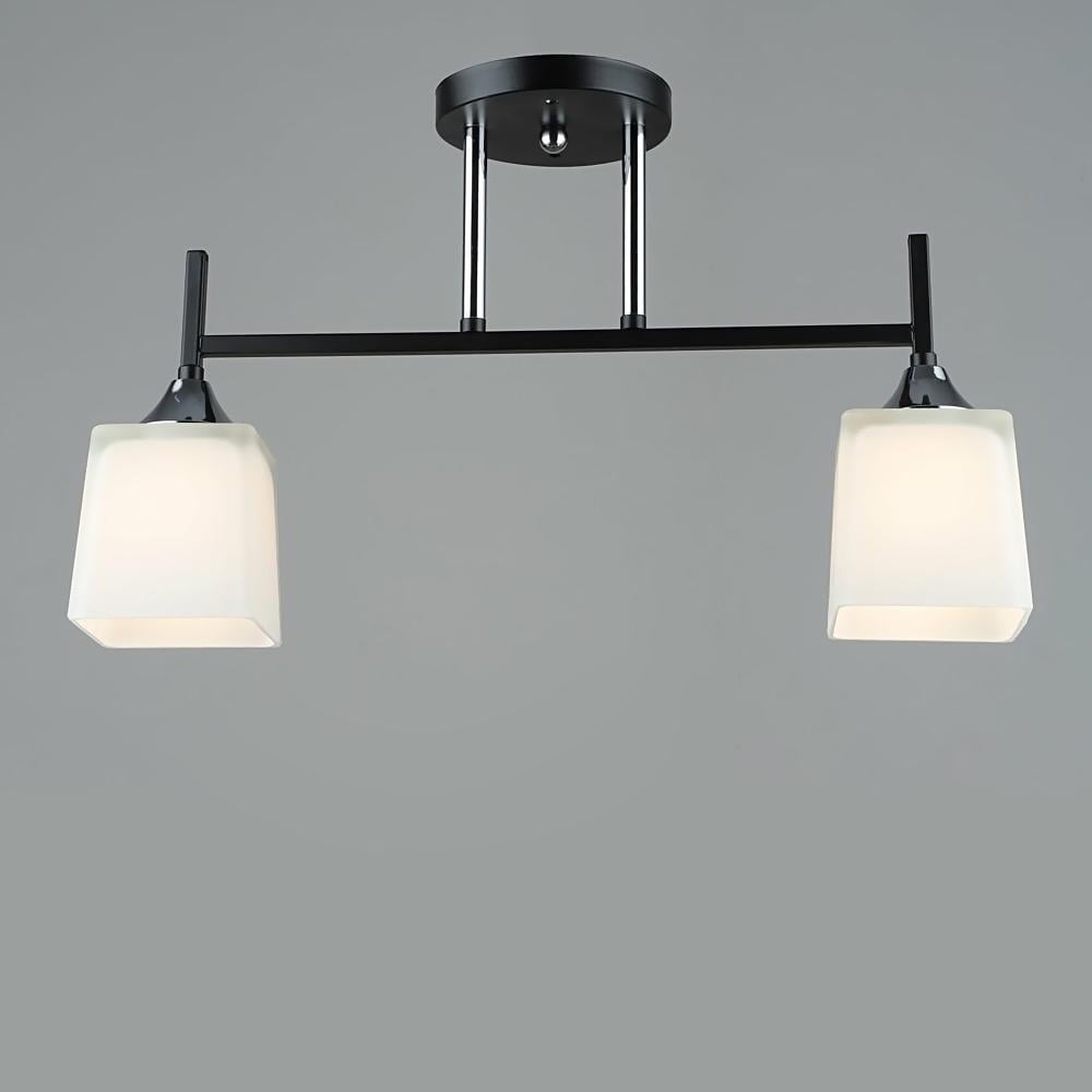 Люстра потолочная Light House SRS-19643/2 BK/CH плафон белый Черный/Хром