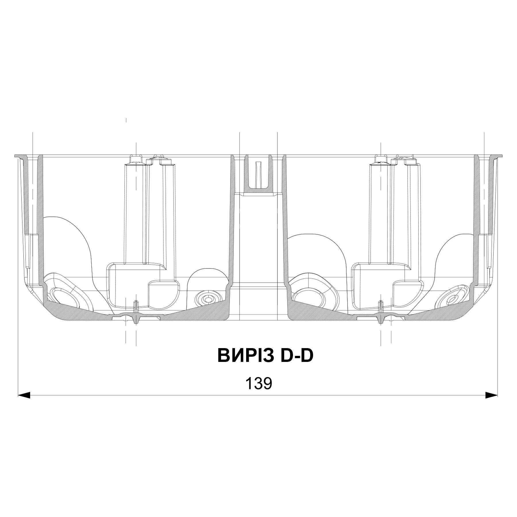 Установча коробка Domos IDE с винтами 139x68x48 мм (D70/2K) - фото 8