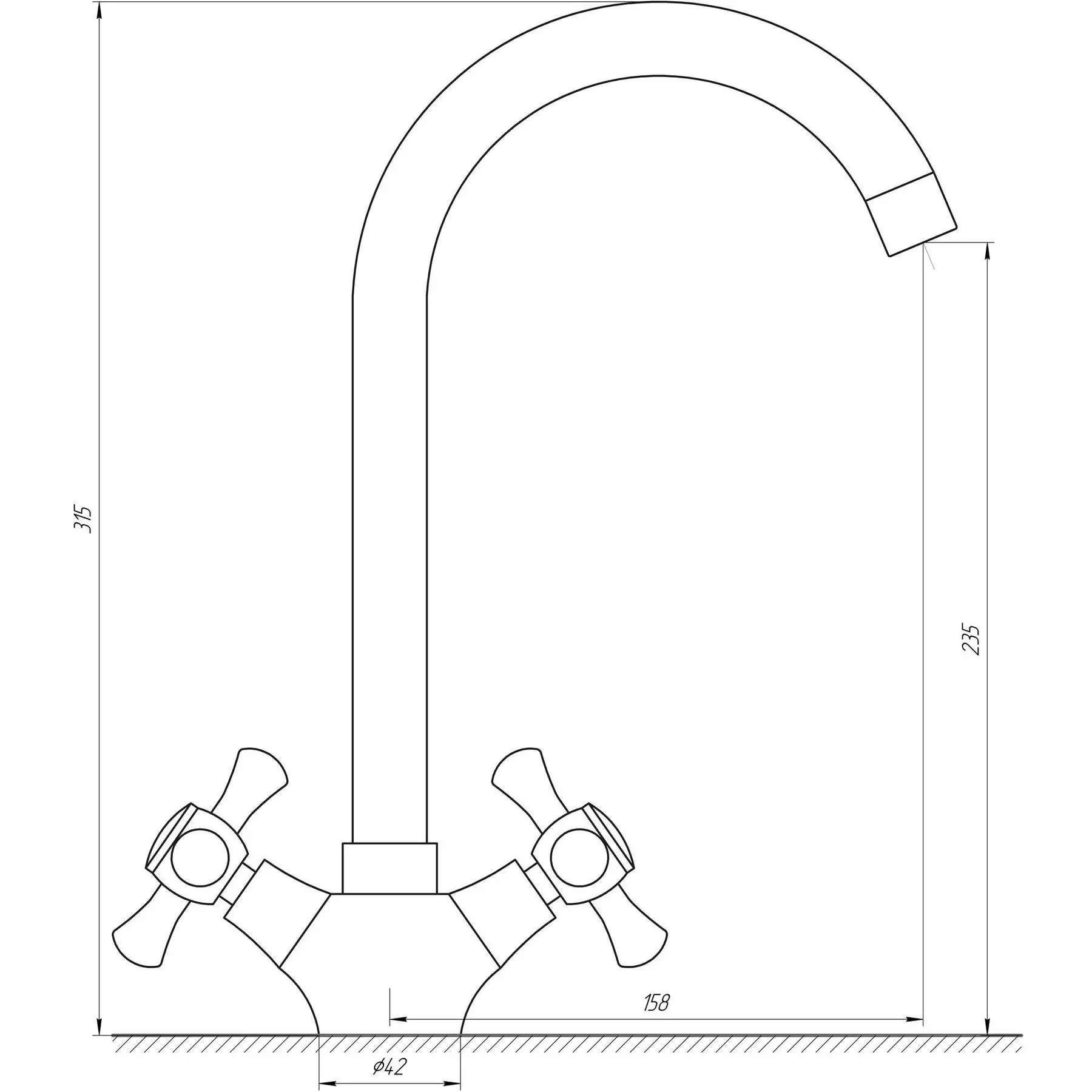 Смеситель для кухни DOMINO DKF-209-10-SHARM (GSR-000013383) - фото 4