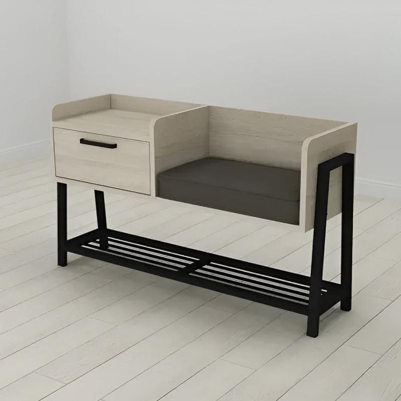 Банкетка Ferrum Decor Бланка 100х32х54 см Дуб сонома/Черный (28493685) Банкетка Ferrum Decor Бланка 100х32х54 см Дуб сонома/Черный (28493685)