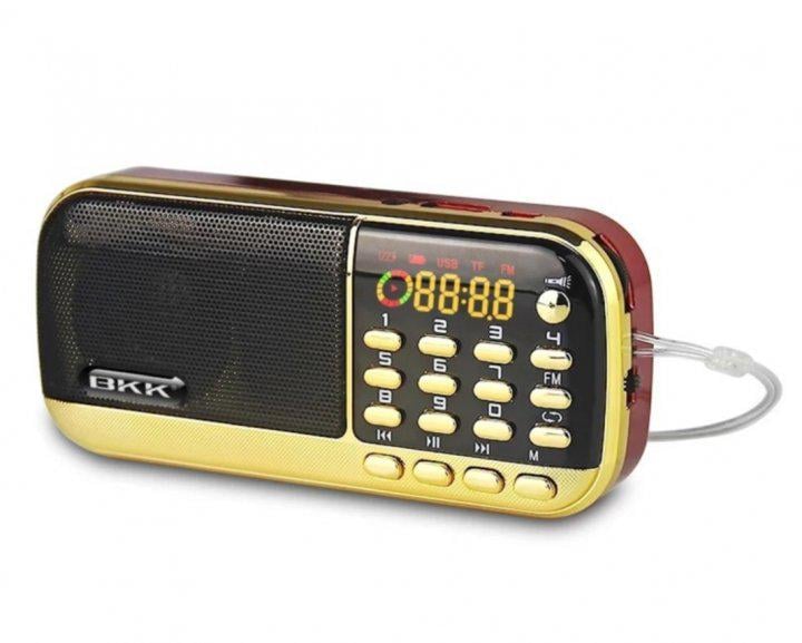 Цифровой карманный FM радиоприемник с часами MP3/USB (B836)