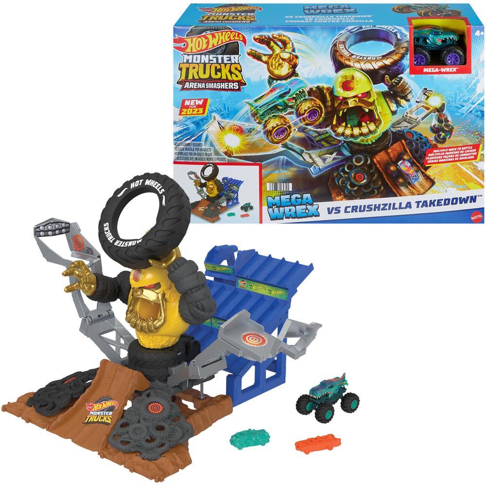 Игрушечный трек Hot Wheels Арена Smashers: Мега-Рекс против Крушзиллы (HPR47)