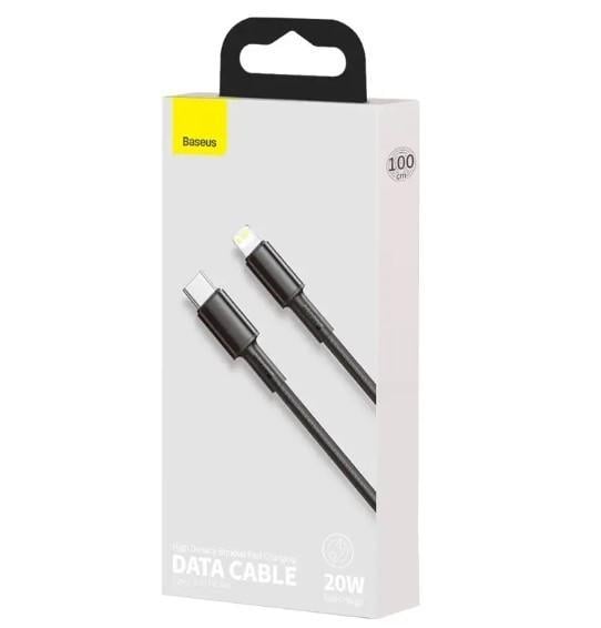 Кабель Baseus High Density Braided Type-C to Lightning PD 20W 1 м Черный - фото 7 Кабель Baseus High Density Braided Type-C to Lightning PD 20W 1 м Черный - фото 7