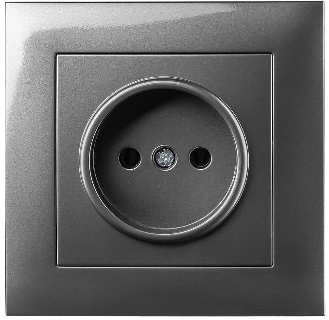 Розетка одноместная MARSHEL IDEAL RS16-475 Graffite