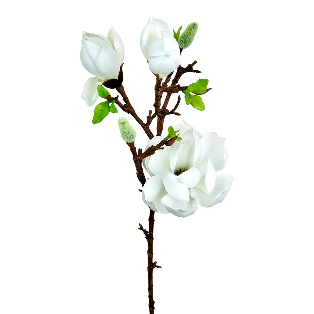 Штучна магнолія деревовидна h72 см латекс Білий (1351)