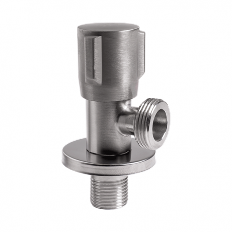 Кран сантехнический угловой HydroTherm М2 DS из нержавеющей стали 1/2x3/4" (18502)
