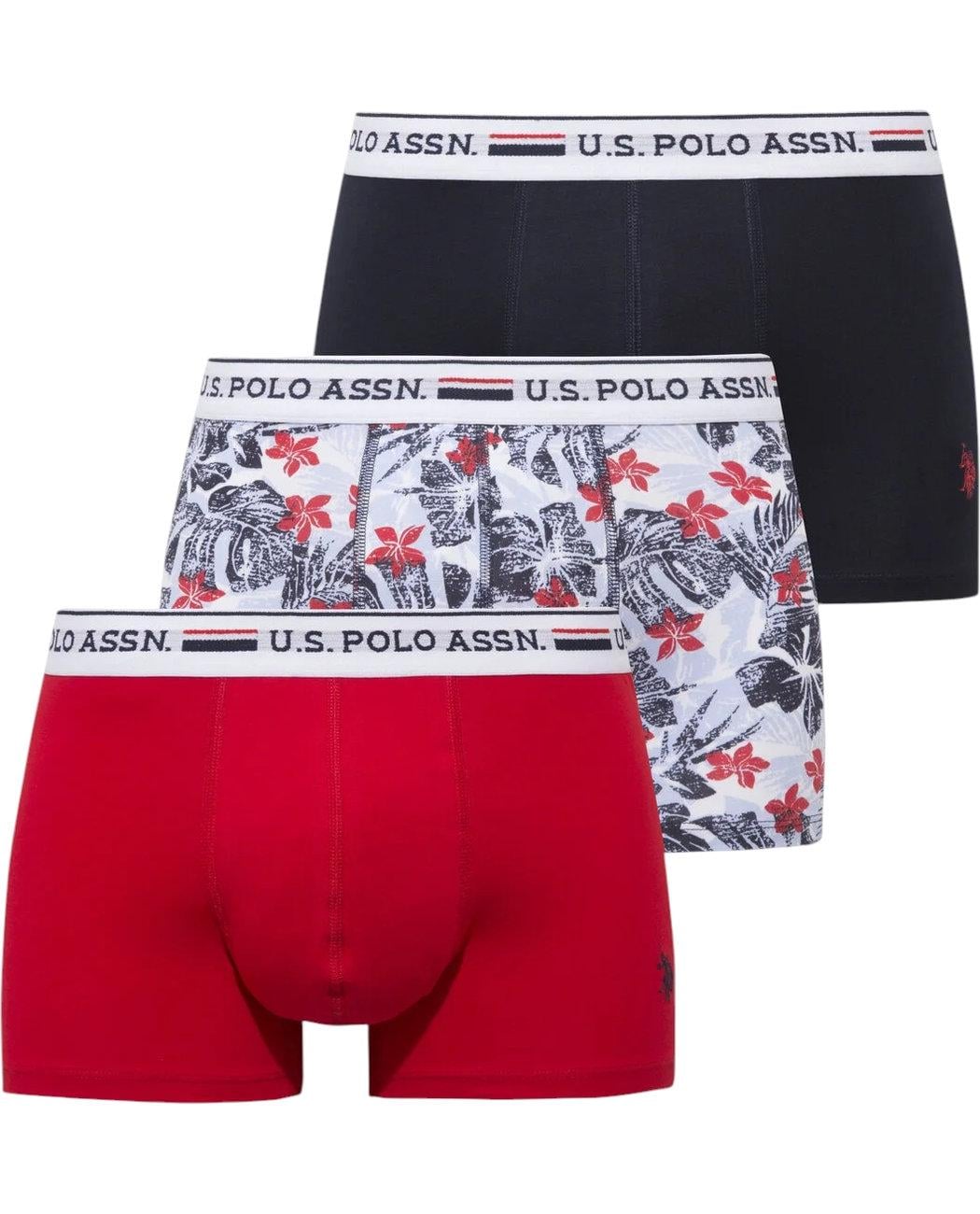 Набор трусов-боксеров мужских US Polo ASSN 80650NRW 3 шт. XL Разноцветный (8680557464313)