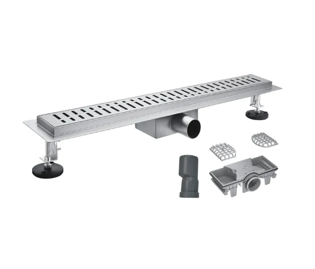 Трап для душа линейный Koer FD35-70x600 нержавеющая сталь 600x70 мм с комбинированным гидрозатвором и решеткой (KR3271)