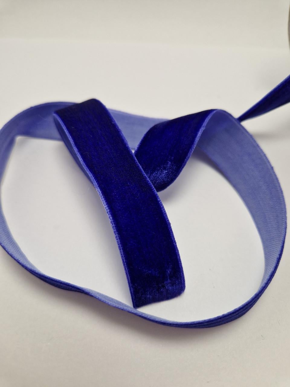 Стрічка оксамитова 2 см Синій (1834343194)