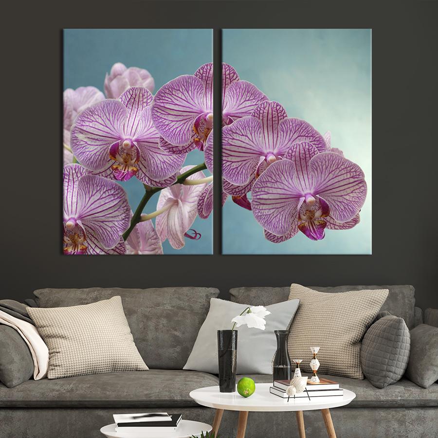 Картина на холсте Мраморная розовая орхидея 71x51 см (902-2)