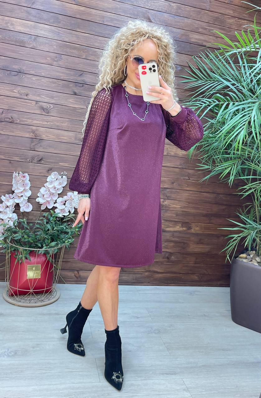 Сукня Ліла р. 52 Фіолетовий (1112-ди) - фото 3 Сукня Ліла р. 52 Фіолетовий (1112-ди) - фото 3