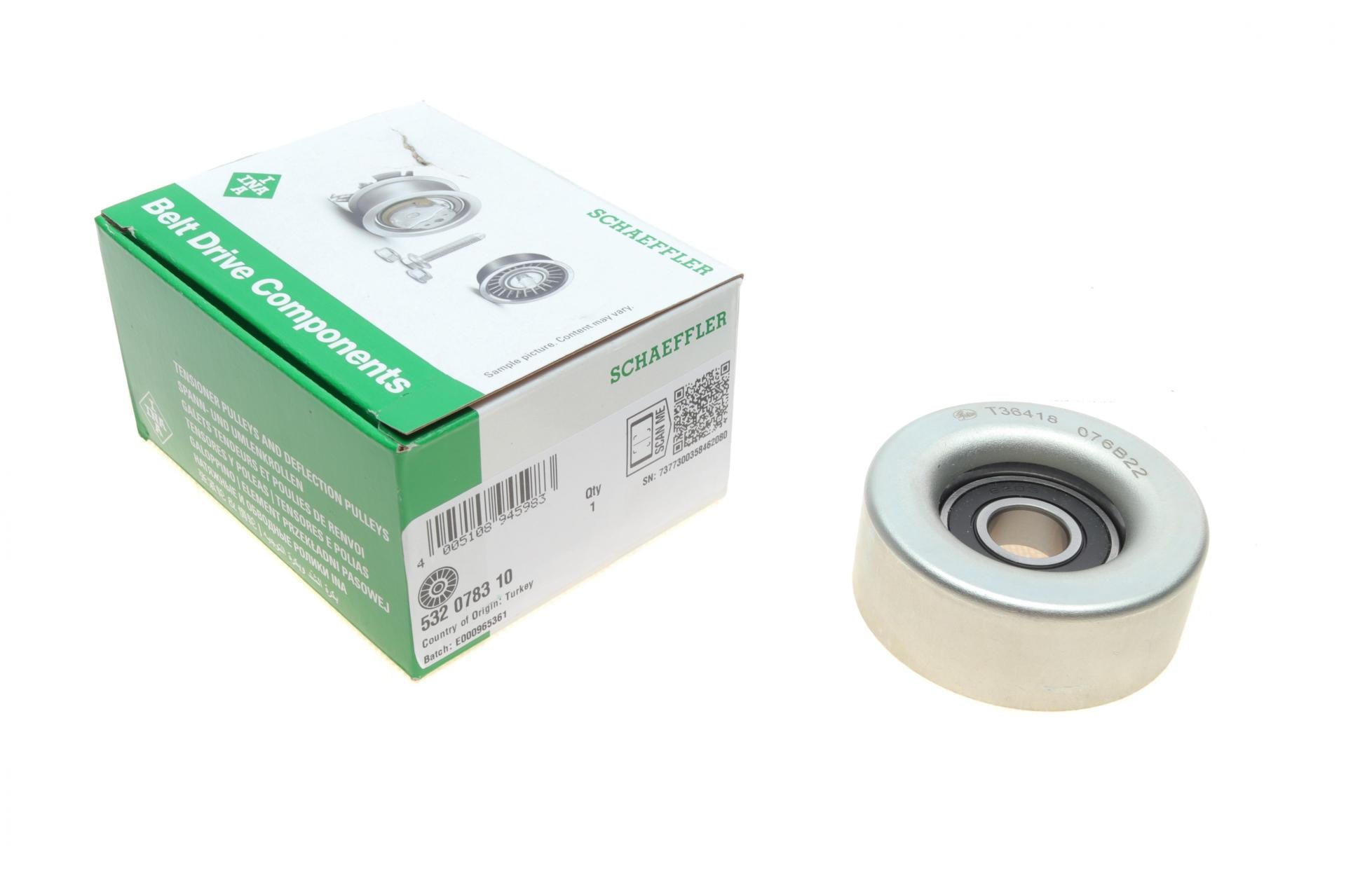Ролик генератора INA 532 0783 10 Mazda 2/3 1/3-1/6 и 03-09 паразитный 73x28 мм